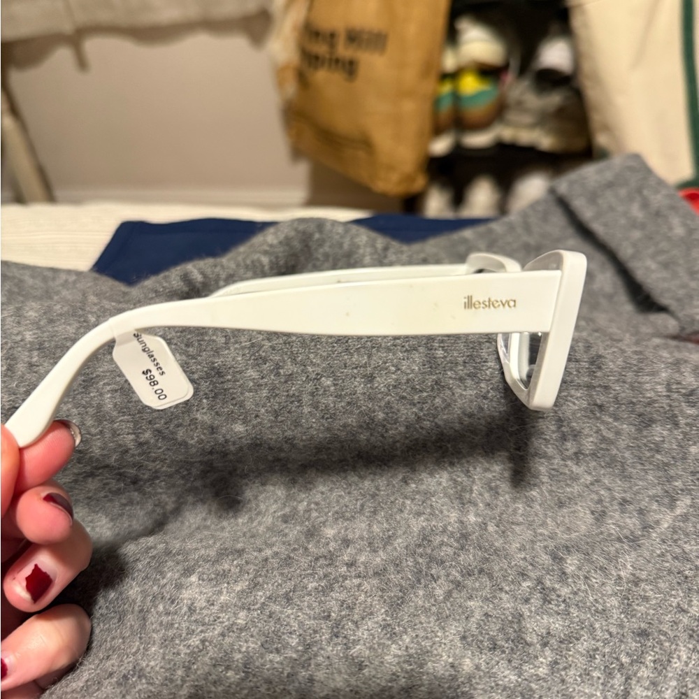 Illesteva White Rectangular Sunglasses - image 3